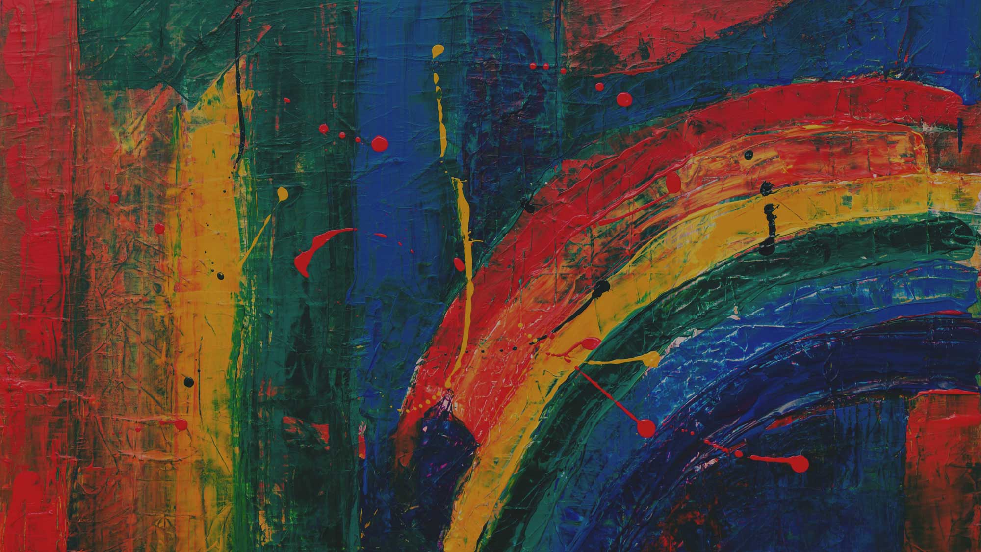 Gemälde mit Regenbogenfarben
